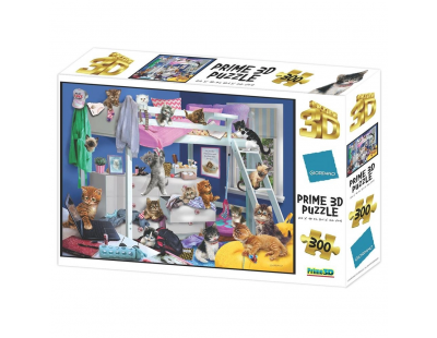 Prime 3D Giordano Yatak Odası Kedileri Puzzle 300 Parça