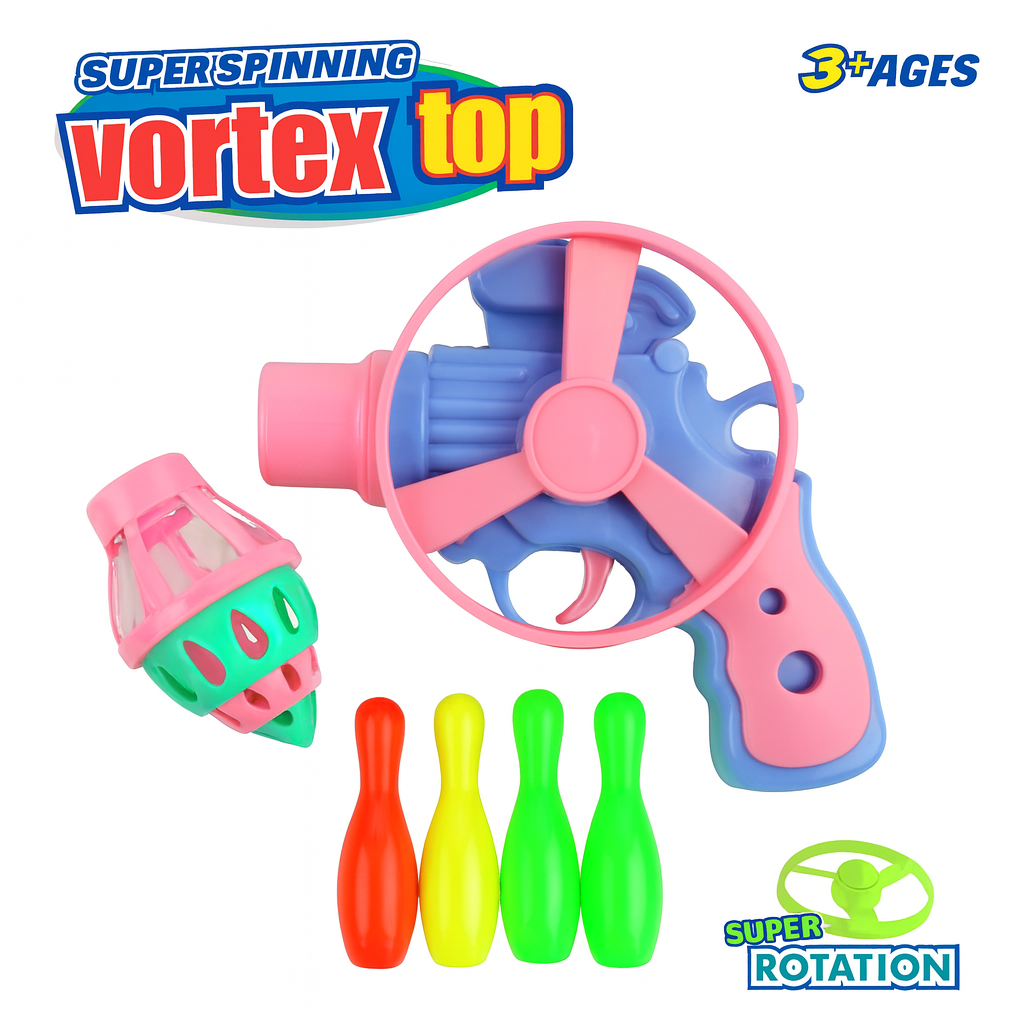 Birlik Oyuncak Topaçlı Dönen Pervaneli Tabanca Seti 806-5