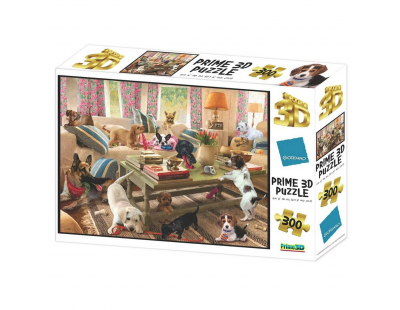 Prime 3D Giordano Köpekler Oturma Odasında Puzzle 300 Parça