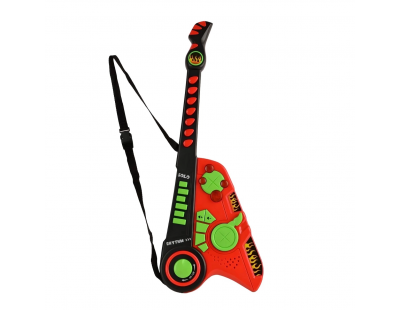 Led Işıklı Melodili Askılı Müzikli Gitar