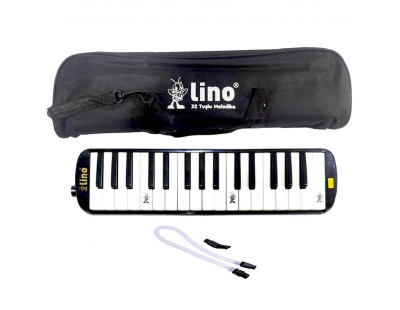 Lino 32 Tuşlu Bez Çantalı Melodika Siyah