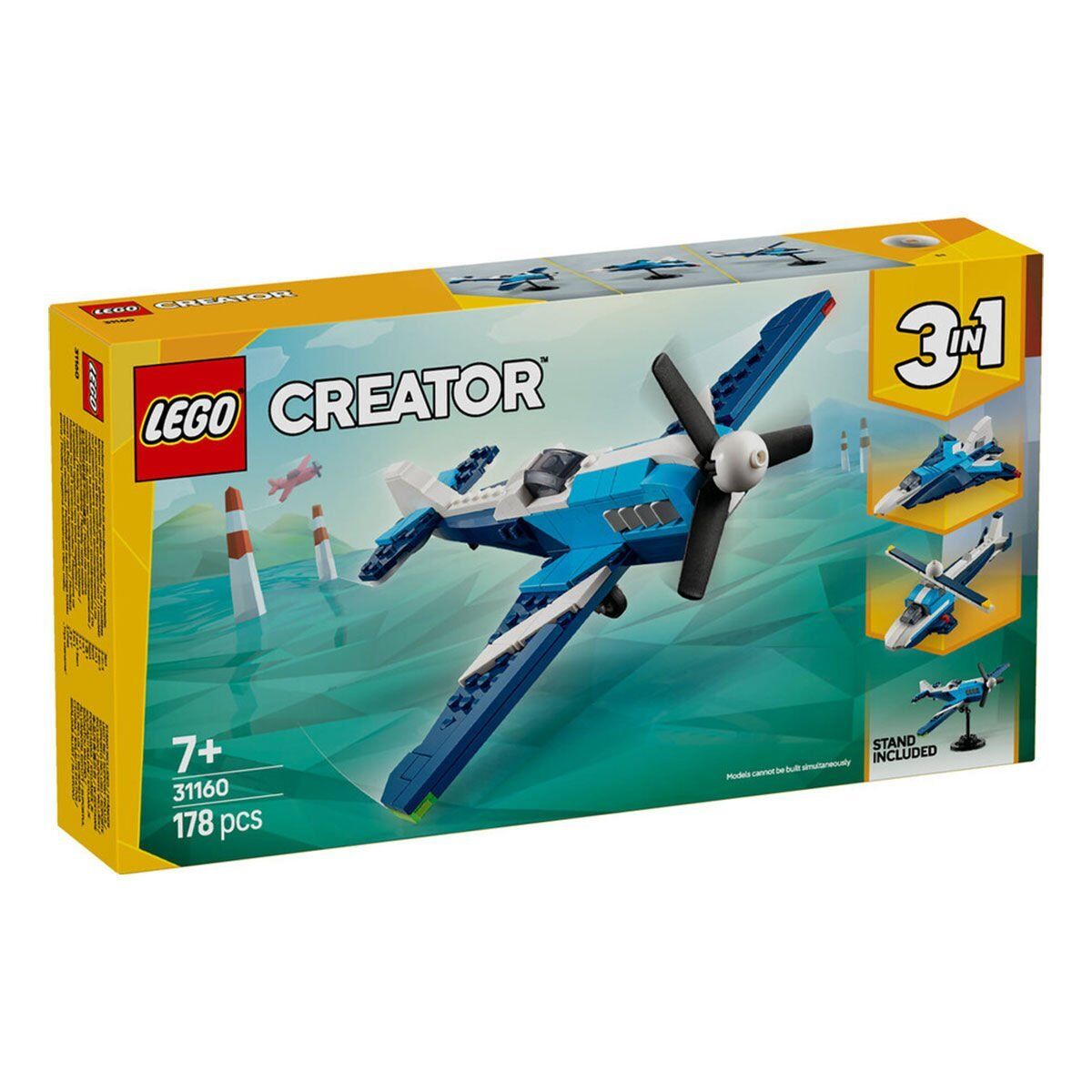 31160 LEGO Creator 3in1 - Yarış Uçağı 178 Parça +7 Yaş