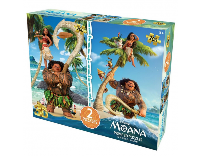 Prime 3D Disney Moana İkili Puzzle 200 Parça