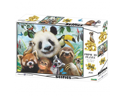 Prime 3D - Hayvanat Bahçesi Selfie 500 Parça Yetişkin Puzzle