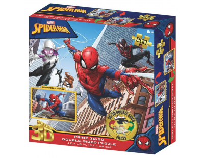Prime 3D Marvel Spider-Man Çift Taraflı Puzzle 200 Parça
