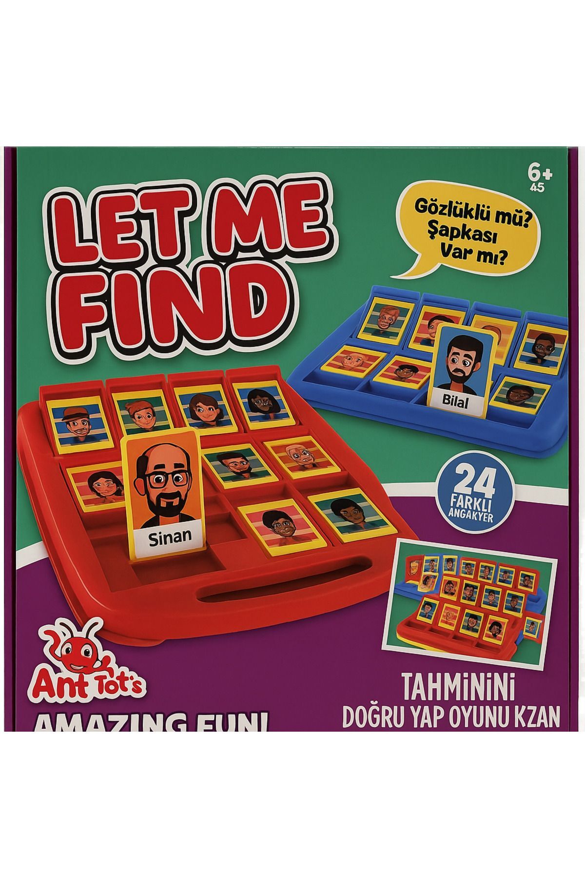 Ant Toys Let Me Find – 2 Kişilik Tahmin Etme Oyunu (24 Karakterli)