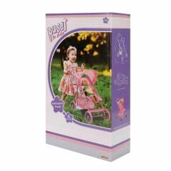 Sunman 4 Tekerlekli Çilek Desenli Metal Puset