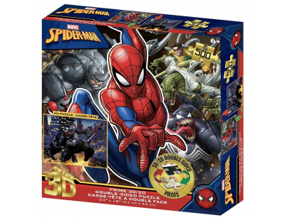 Prime 3D Marvel Spider-Man Çift Taraflı Puzzle 500 Parça