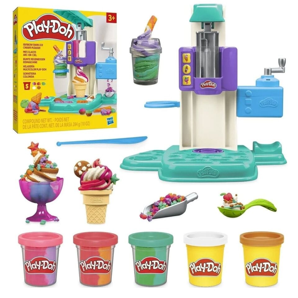Play-Doh Gökkuşağı Girdaplı Dondurma Oyun Seti G0028
