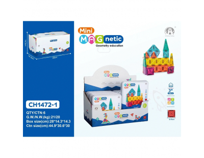 3.75CM Mini Magnetic Blok Metal Kutu 24 Parça