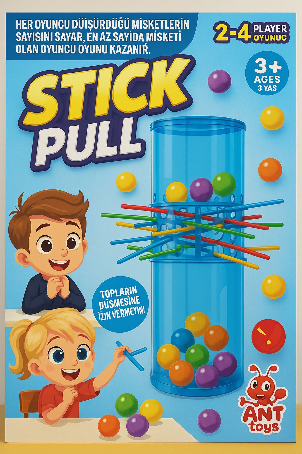 Ant Toys Stick Pull - Renkli Çubuk Çekme ve Denge Oyunu (3+ Yaş)