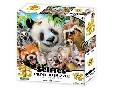 Prime 3D Hayvanat Bahçesi Şirinleri Selfie Puzzle 63 Parça