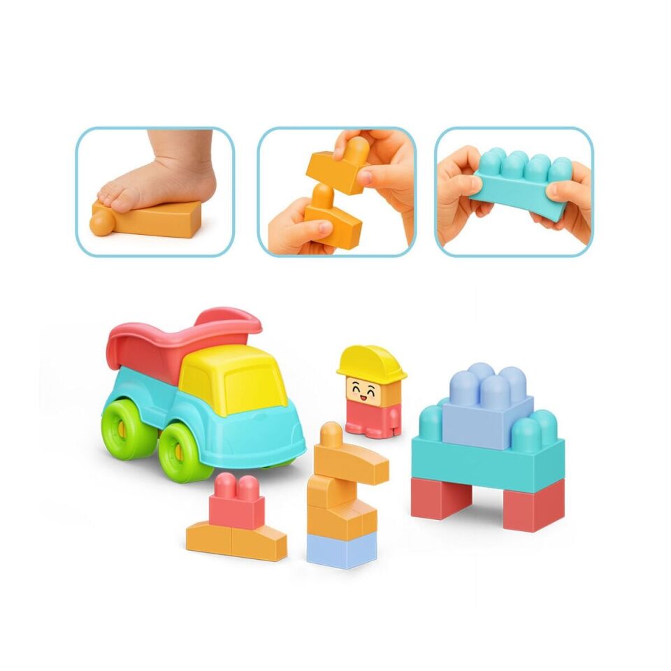 04123 YUMUŞAK BLOKİ BLOKLAR KAMYON SET 24 PARÇA