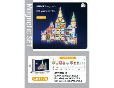 7.5CM Işıklı Magnetic Blok 100 Parça