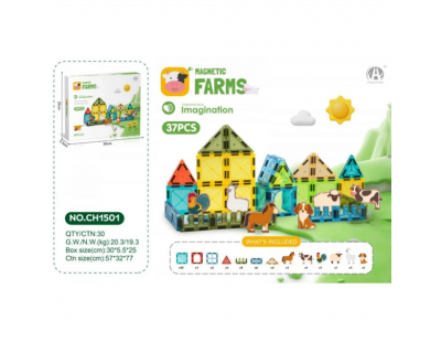 Magnetic Tiles Farms Manyetik Çiftlik Seti 37 Parça