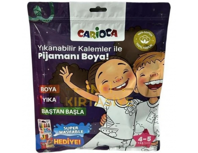 Kalem Hediyeli Boyanabilir Pijama 4-5 Yaş