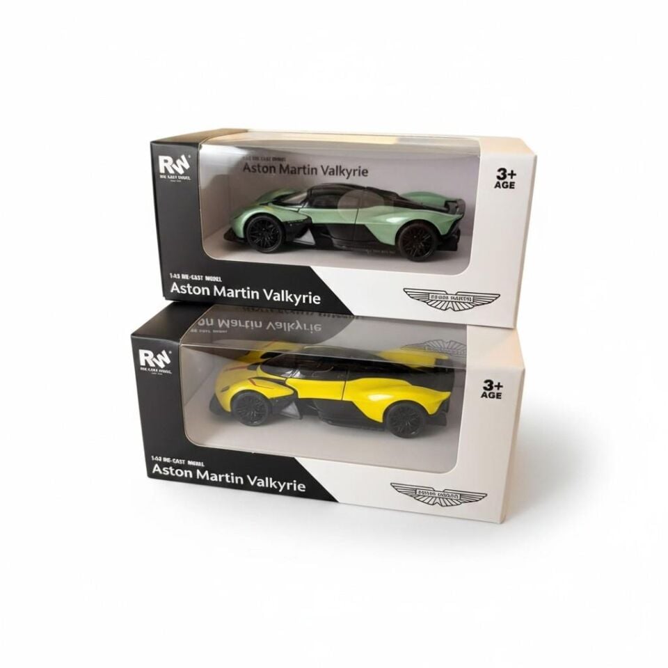 RW8143 1:43ASTON MARTON VALKYRIE ÇEK BIRAK METAL MODEL ARABA
