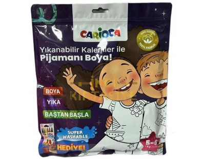 Kalem Hediyeli Boyanabilir Pijama 5-6 Yaş