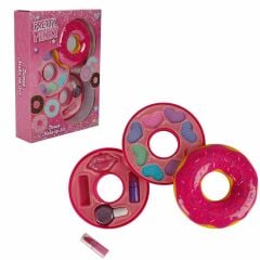 Pretty Pinky Donut Şekilli İki Katlı Makyaj Güzellik Seti 2596