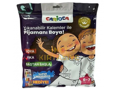 Kalem Hediyeli Boyanabilir Pijama 6-7 Yaş