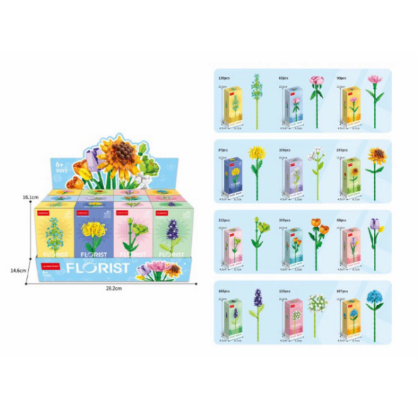 9093 12 Lİ STAND ÇİÇEK LEGO 1 ADET FİYATIDIR