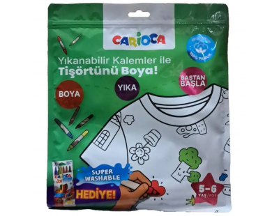 Kalem Hediyeli Boyanabilir Tişört 5-6 Yaş