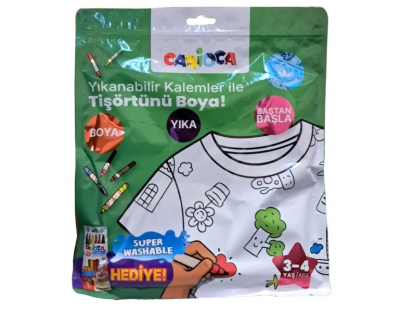 Kalem Hediyeli Boyanabilir Tişört 3-4 Yaş