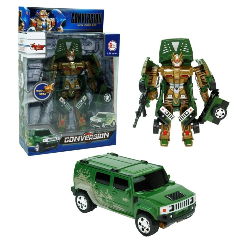 HW-899-1-2-5 KUT. DÖNÜŞEBİLEN ROBOT JEEP 1:24 -VRD