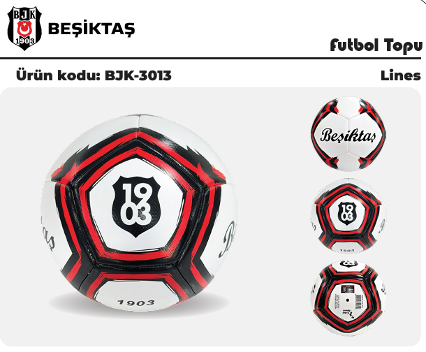 BJK-3013 BEŞİKTAŞ FUTBOL TOPU LİNES-CNT