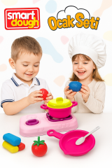 Smart Dough Ocak Seti ? 4 Renk Oyun Hamuru ile E?lenceli Mutfak Oyunu (3+ Ya?)