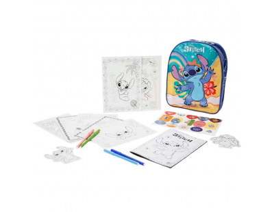 Disney Stitch Sırt Çantalı Boyama ve Çizim Seti