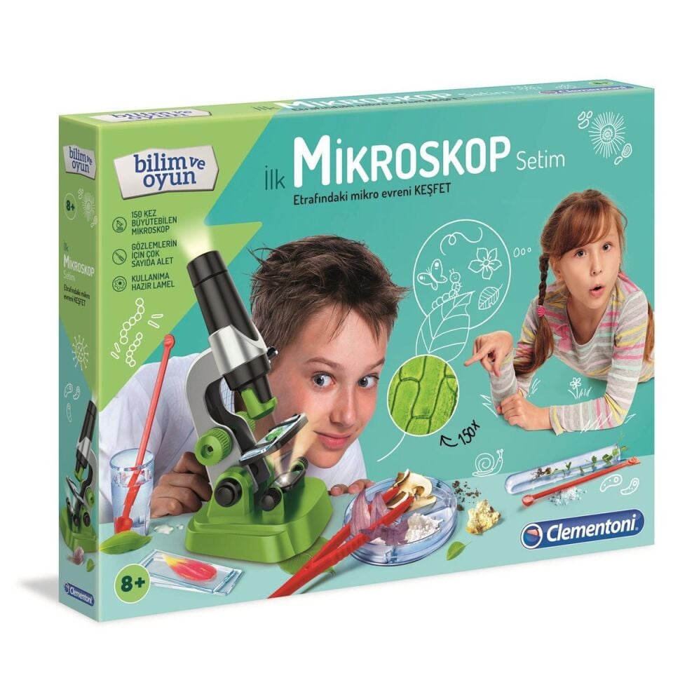 Clementoni Bilim ve Oyun İlk Mikroskop Setim 64963