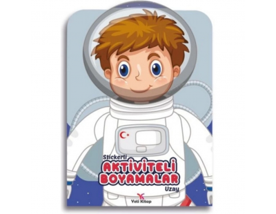 Stickerli Aktivite ve Boyamalar Uzay