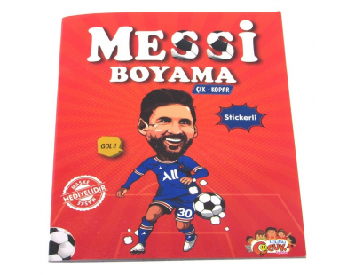 Messi Çıkartmalı Maskeli Boyama Kitabı