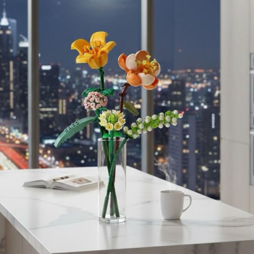 LZ1658 LOZ Eternal Flowers Serisi - ''Güneşli ve Enerjik Turuncu'' 456 Parça Yapım Seti