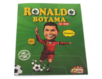 Ronaldo Çıkartmalı Maskeli Boyama Kitabı