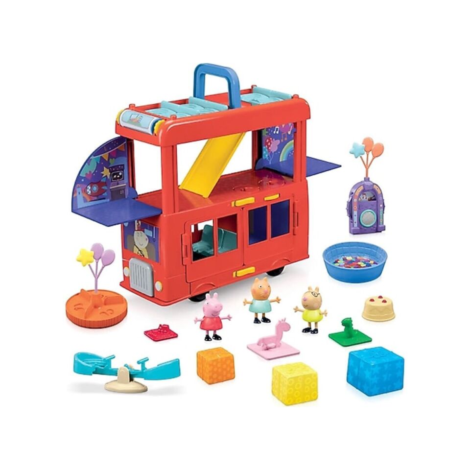 Peppa Pig 2'si 1 Arada Parti Otobüsü F8881