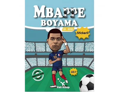 MBappe Çıkartmalı Maskeli Boyama Kitabı