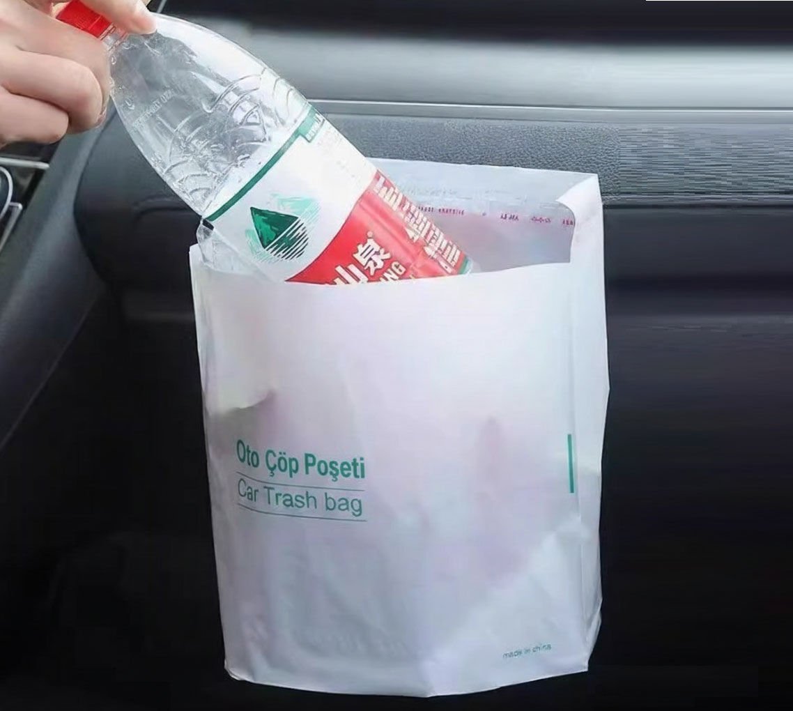 Pratik Su Geçirmez Oto Araba Çöp Poşeti Yapışkanlı 20 Adet