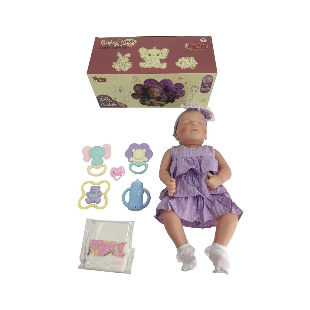 KNG-902-5A KUT 43 CM AKS GERÇEKÇİ BEBEK