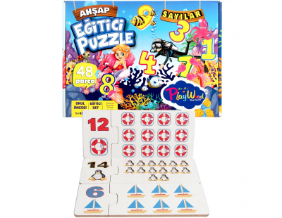 Playwood Ahşap Eğitici Puzzle Sayılar
