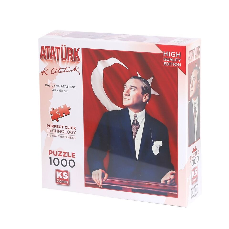 KS Games Atatürk ve Türk Bayrağı 1000 Parça Puzzle 11207