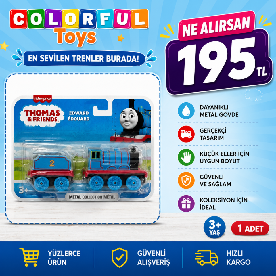 Thomas ve Arkadaşları Büyük Tekli Tren Edward HTN29