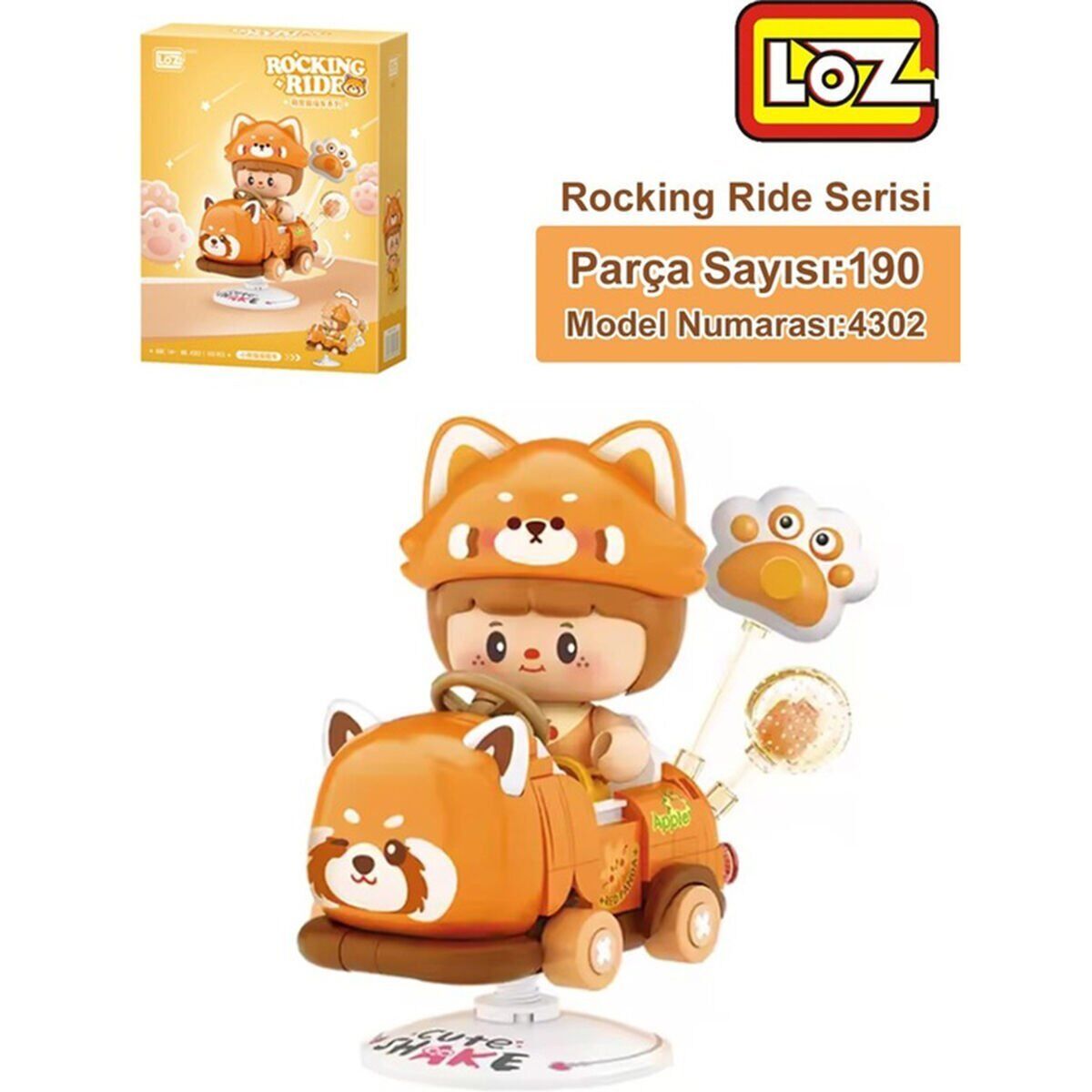 LZ-4303 LOZ HOLSTEİN CAT SALLANMA SÜRÜŞÜ 190 PARÇA BLOCK OYUNCAK
