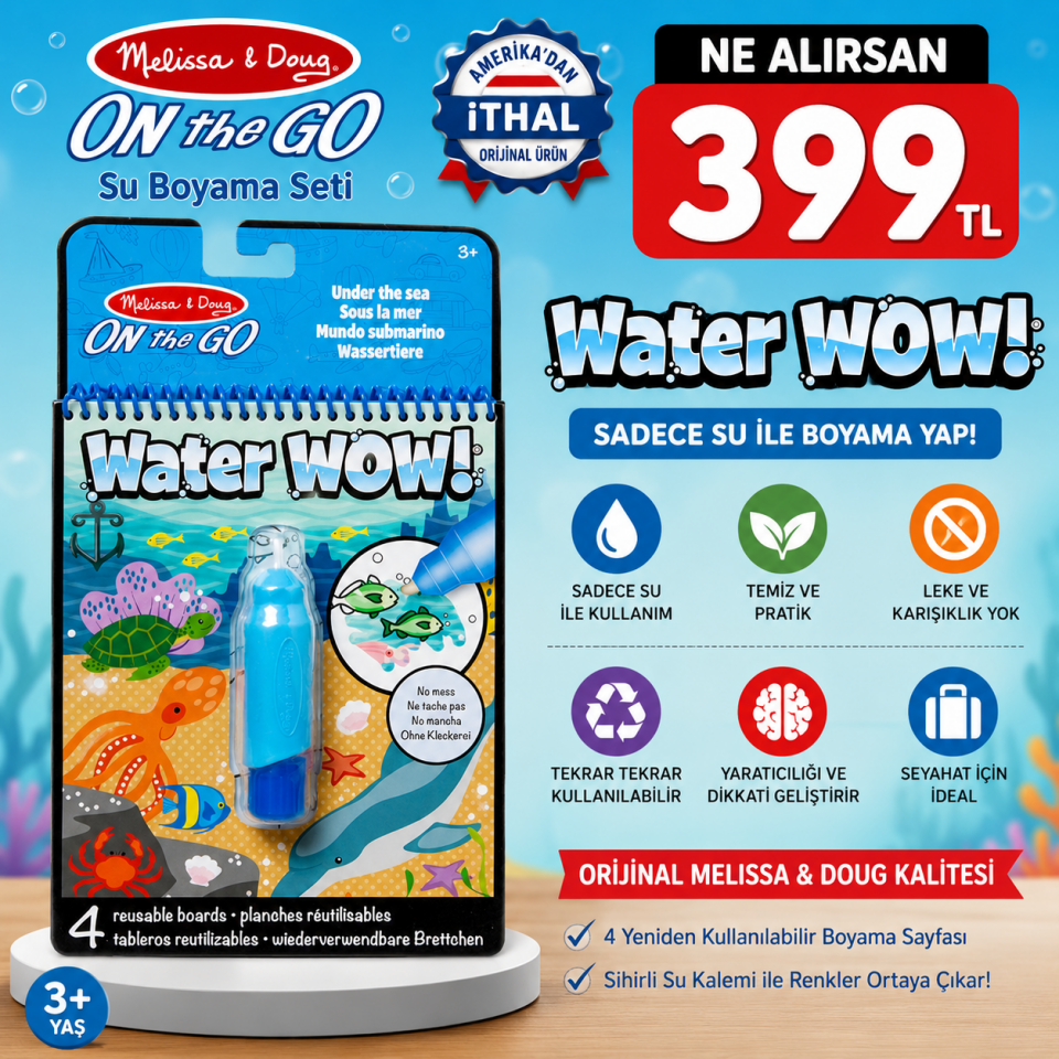 Melissa & Doug Water Wow Su ile Boyama kitabı, Deniz