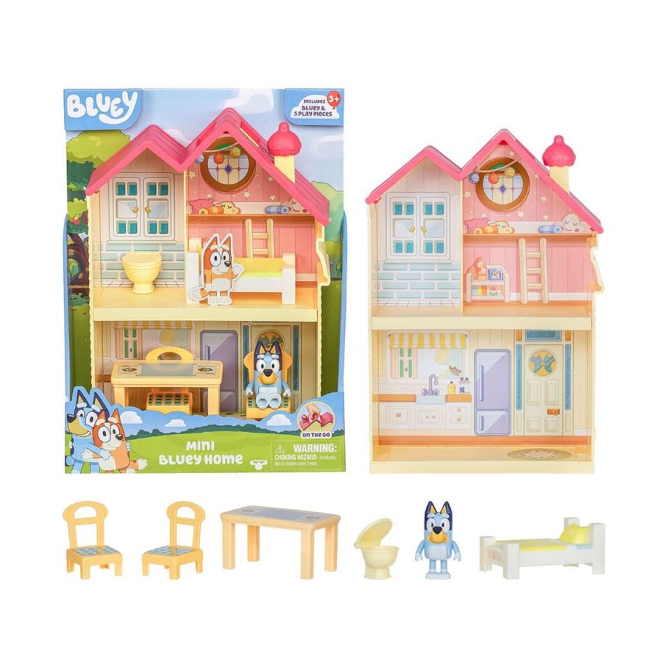 BLUEY 17614 Bluey Mini Ev ve Figür Oyun Seti