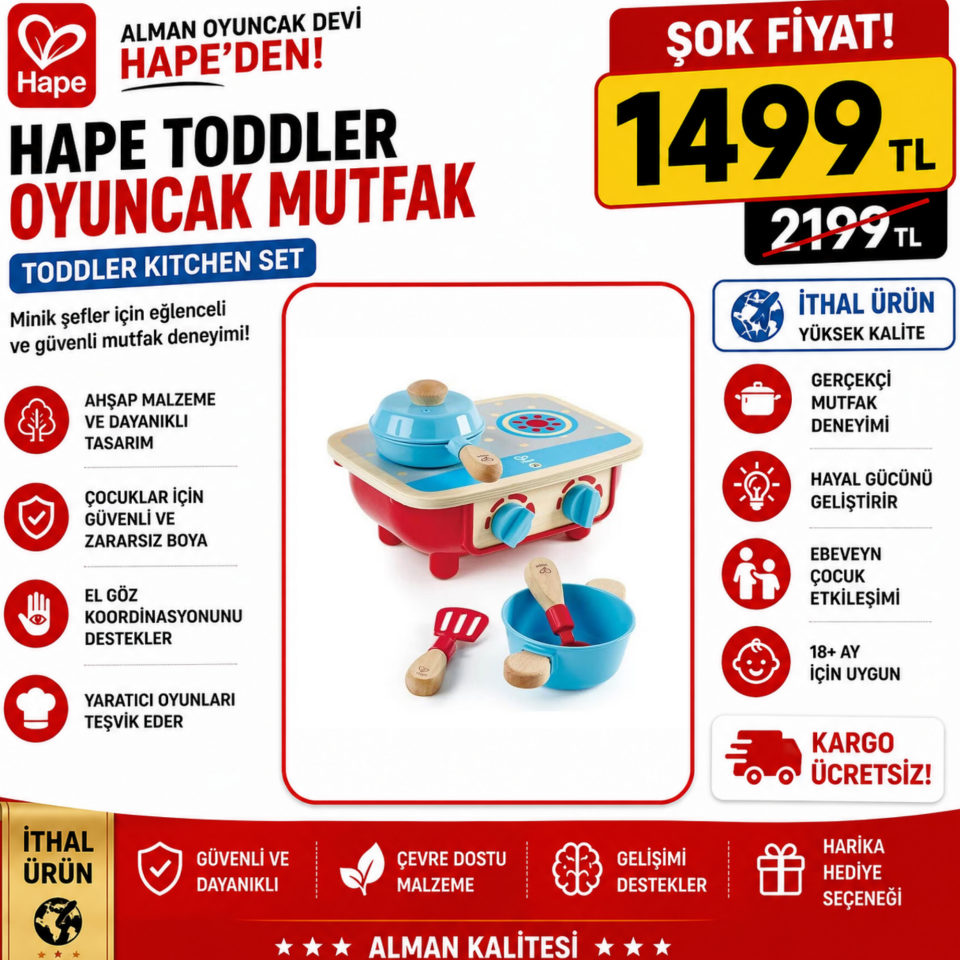 Hape Toddler Oyuncak Mutfak Toddler Kitchen Set