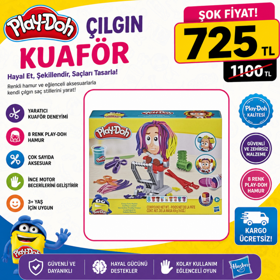Play-Doh Play Doh Çılgın Kuaför F1260