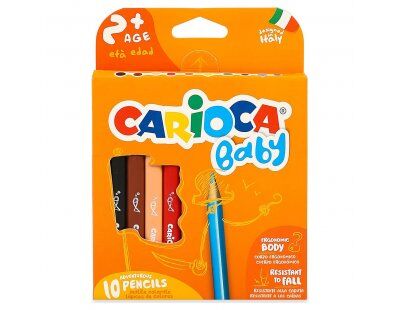 Carioca Baby Jumbo Üçgen Kuru Boya Kalemi 10'lu