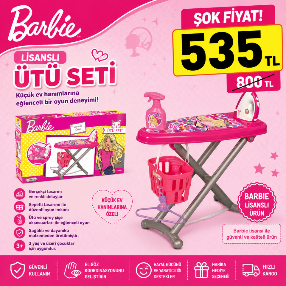 Dede Barbie Ütü Seti 01506